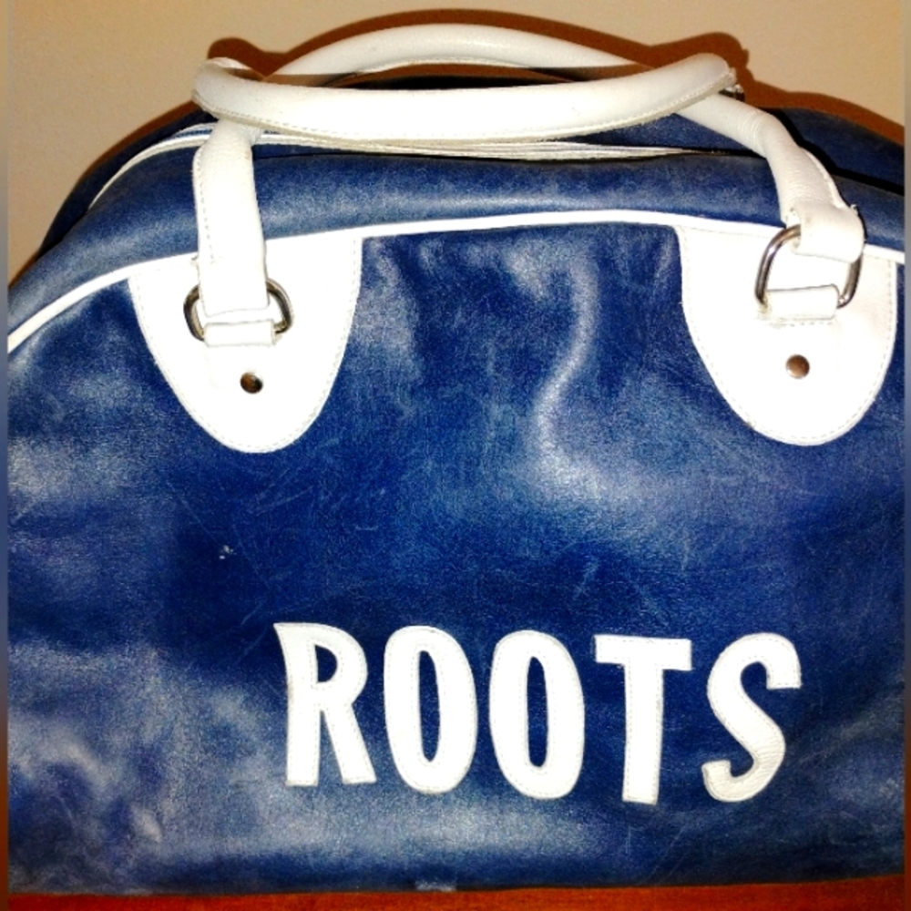 ROOTS GENUINE LEATHER DUFFLE BAG 04 ATHENS OLYMPICS 24X14X11 INCHES